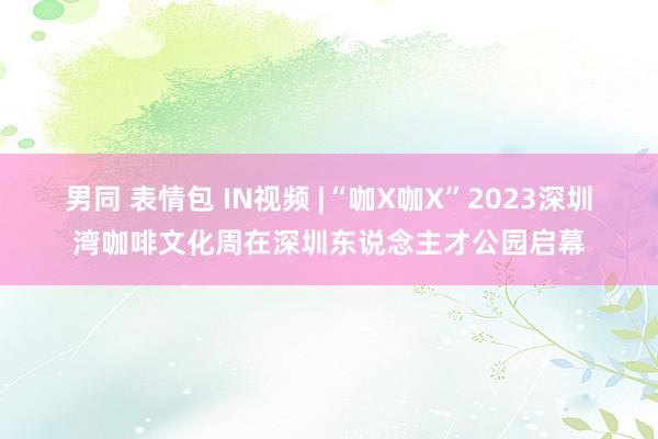 男同 表情包 IN视频 |“咖X咖X”2023深圳湾咖啡文化周在深圳东说念主才公园启幕