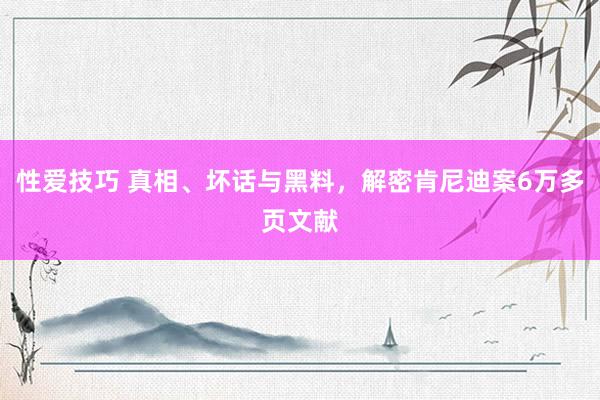性爱技巧 真相、坏话与黑料，解密肯尼迪案6万多页文献