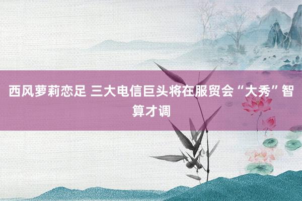 西风萝莉恋足 三大电信巨头将在服贸会“大秀”智算才调