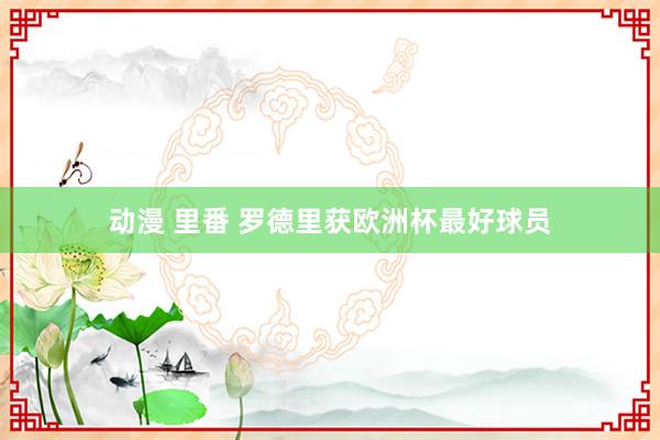 动漫 里番 罗德里获欧洲杯最好球员