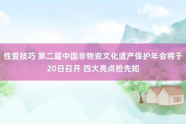 性爱技巧 第二届中国非物资文化遗产保护年会将于20日召开 四大亮点抢先知